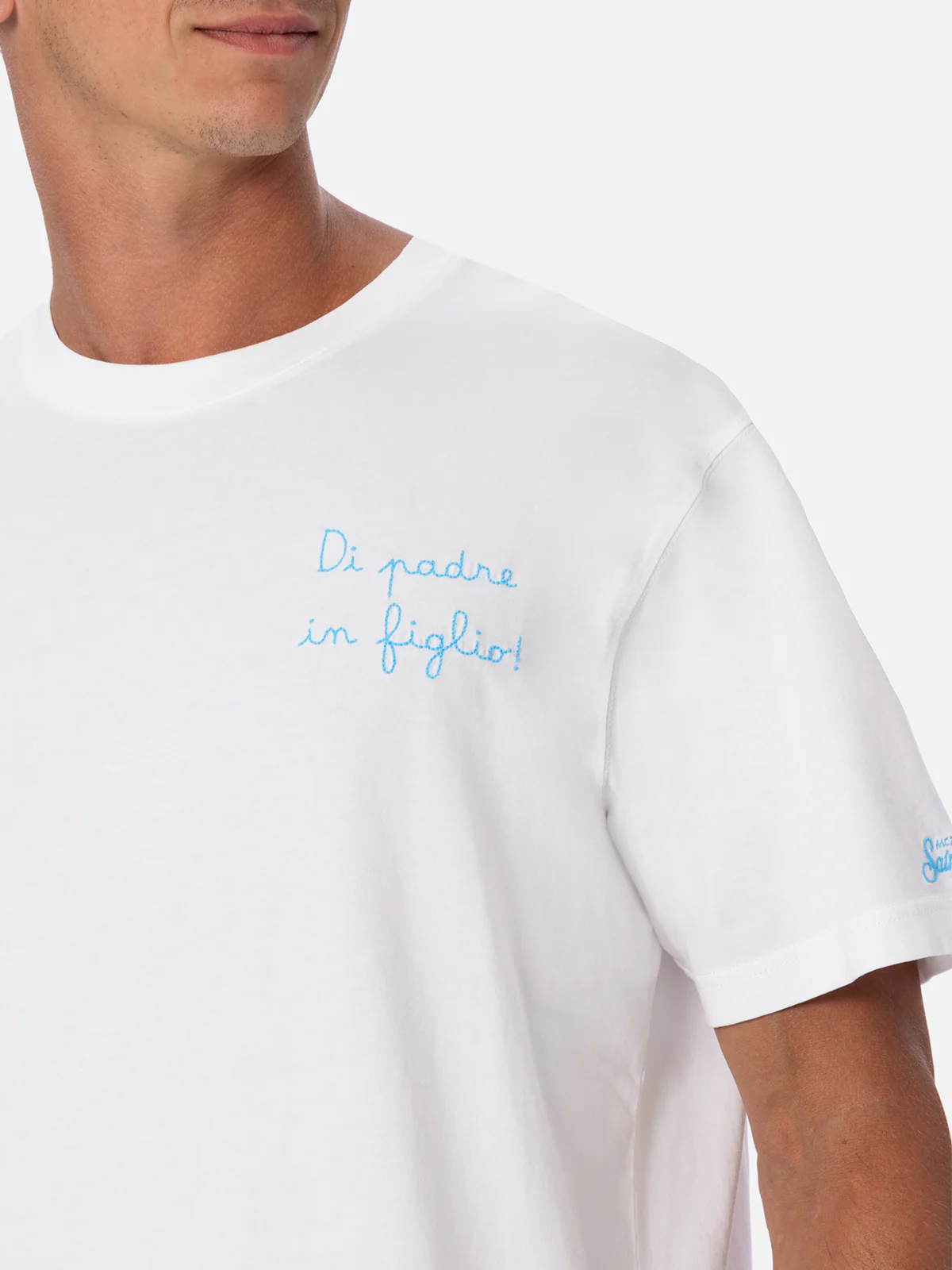 T-shirt da uomo in cotone con ricamo Di Padre in Figlio | EDIZIONE SPE