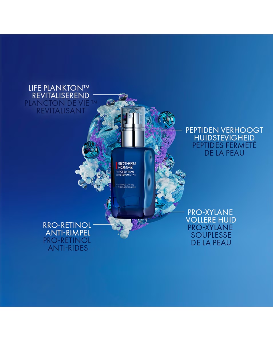 BIOTHERM Force Supreme Blue serumas [lp-xr], raukšles mažinantis ir stangrinamasis serumas vyrams