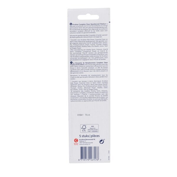 Hlavice kefky Kruidvat Complete Clean<br>5 kusov