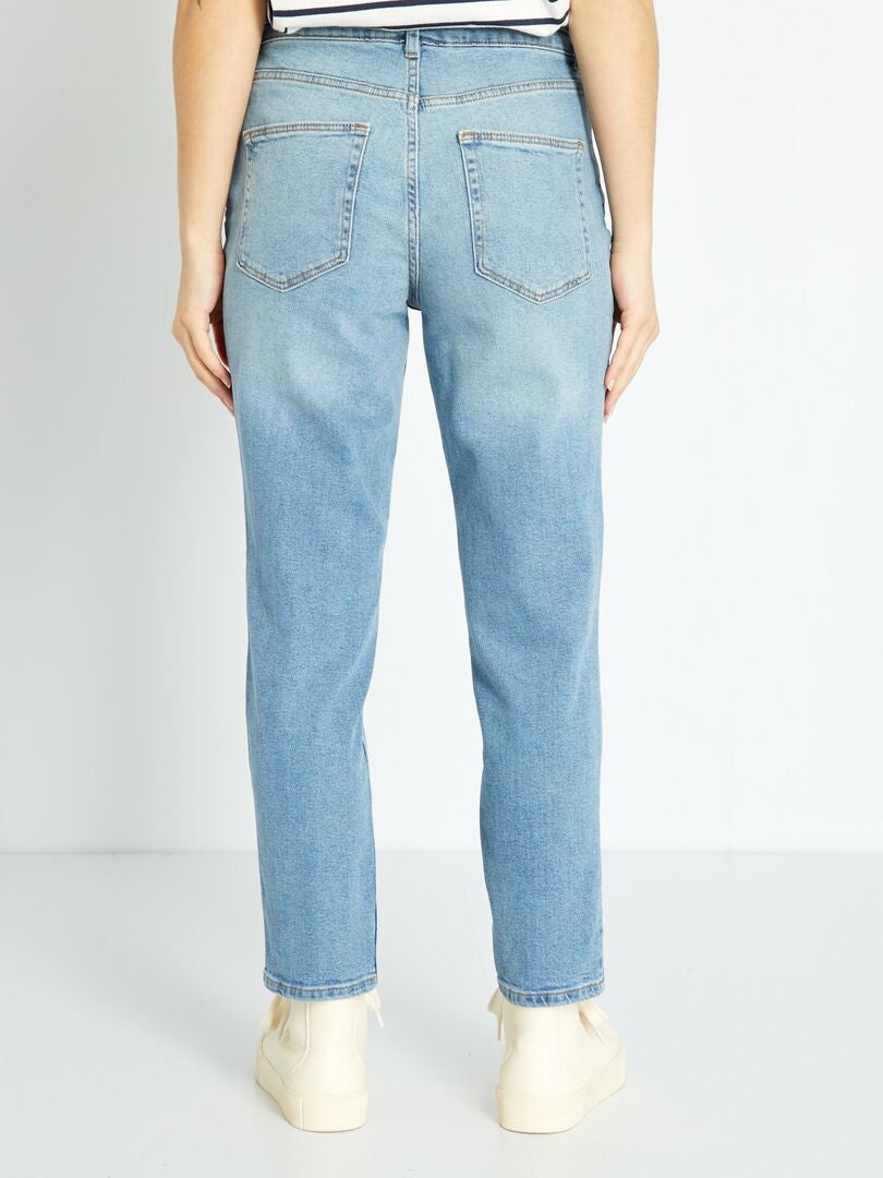 Calça jeans mom de cintura muito alta - tamanho 28 - azul