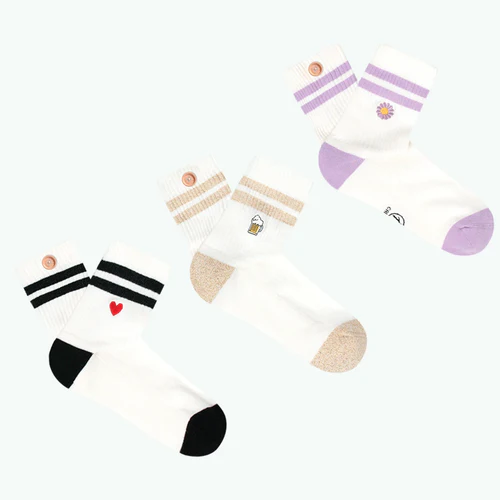 Cabaia Retro Glam Weiße Socken