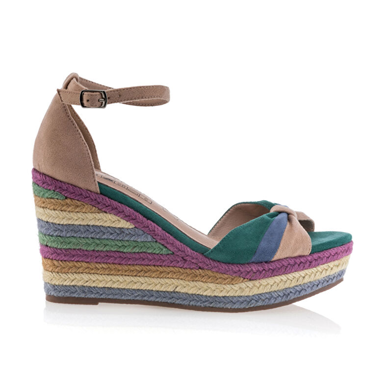 Dámské hnědé espadrilky s lanovou podrážkou