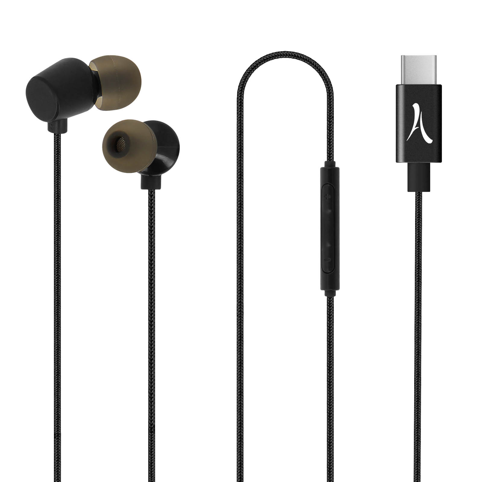  Akashi 1.2M USB-C magnetische hoofdtelefoon handsfree kit - zwart