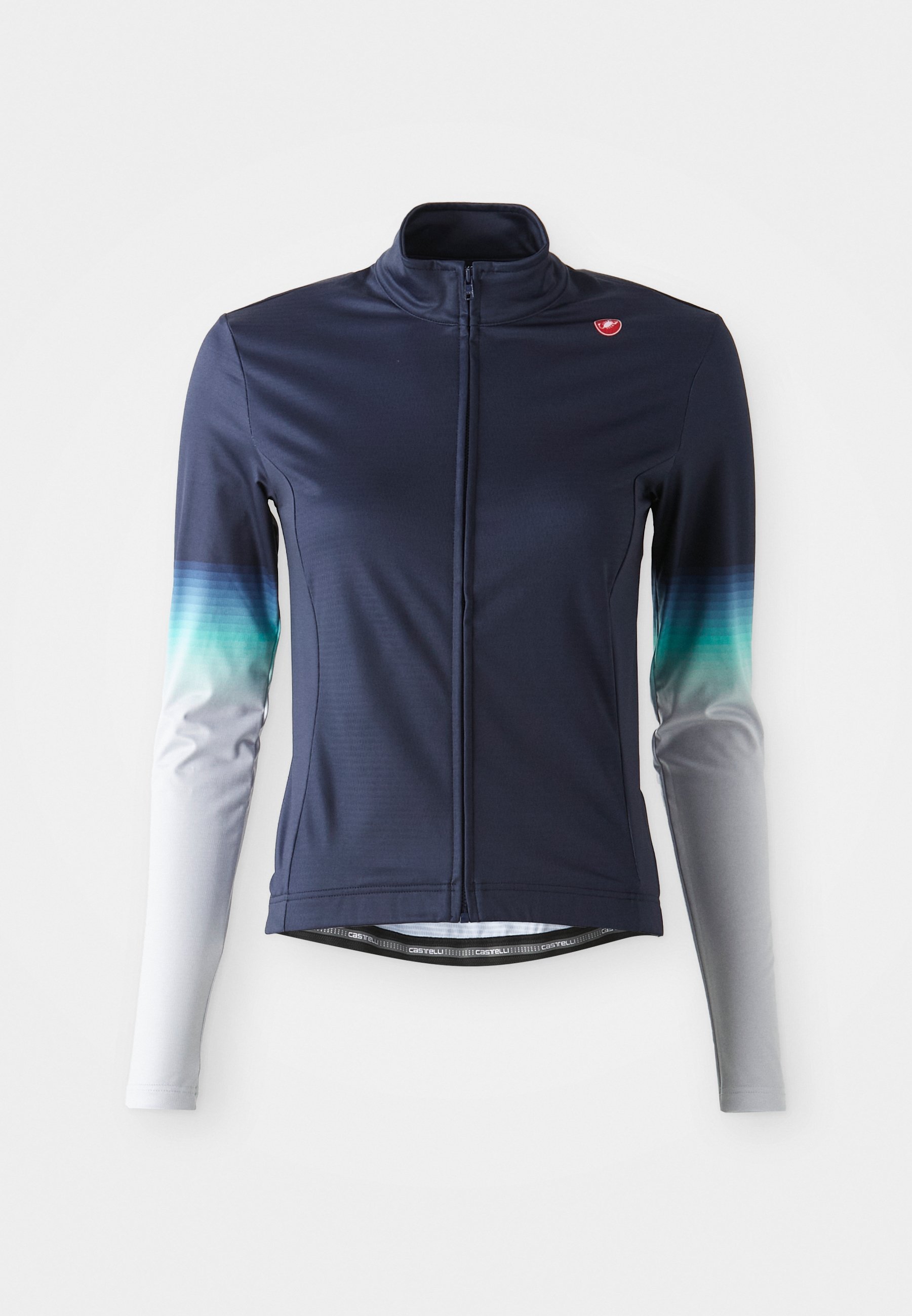 Castelli CORSO THERMAL - Maglia da ciclismo - blu belga/grigio argento-blu piscina