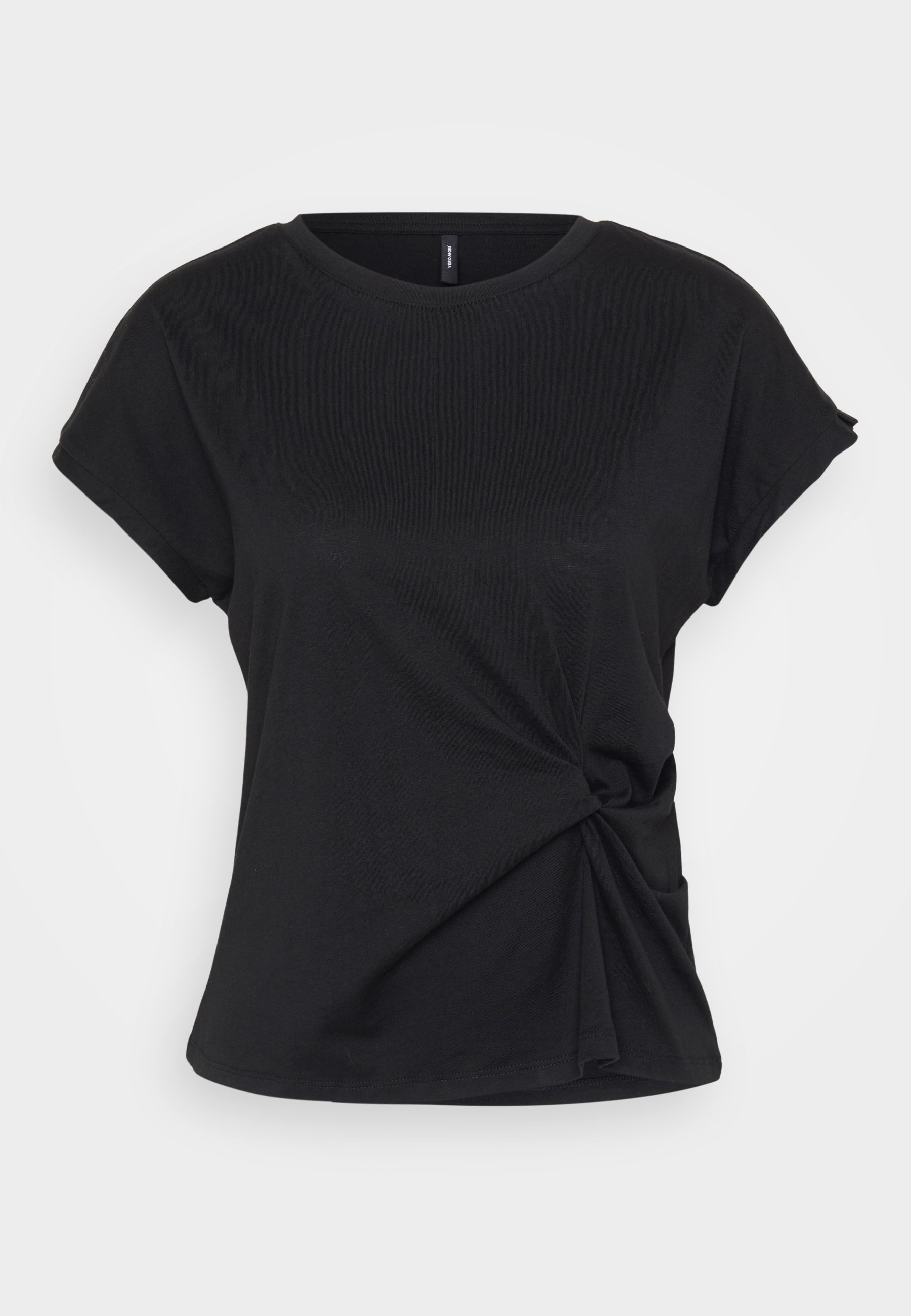 Vero Moda Petite VMGANAS O-hals T-shirt met print - zwart