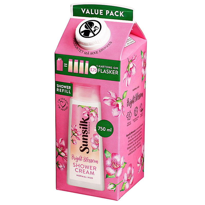 Sunsilk Showersæbe 750 ml refill Bright Blossom Sunsilk