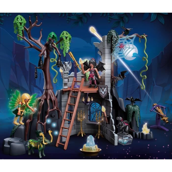 PLAYMOBIL - 70807 - AYUMA - Ruïne van de vleermuizenfeeën - Met 2 figuren, 2 dieren en vele accessoires