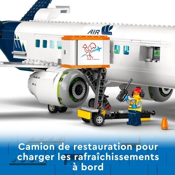 LEGO® City 60367 Airliner Toy Set with Airport Bus, Tugboat, Baggage Truck and 9 Minifigures