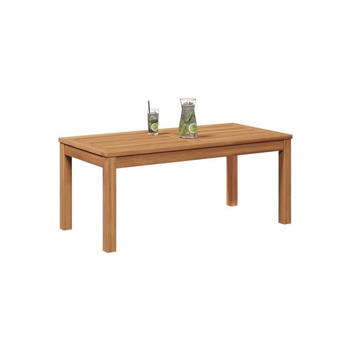 Mesa de jardín de teca - vidaXL - 95x45x40 cm - Marrón - Madera maciza de teca - Rústica - Uso exterior