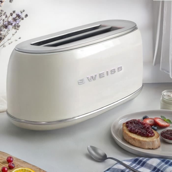 Torradeira vintage - SWISS - GRV8 - 2 fatias - 1500 W - Bege