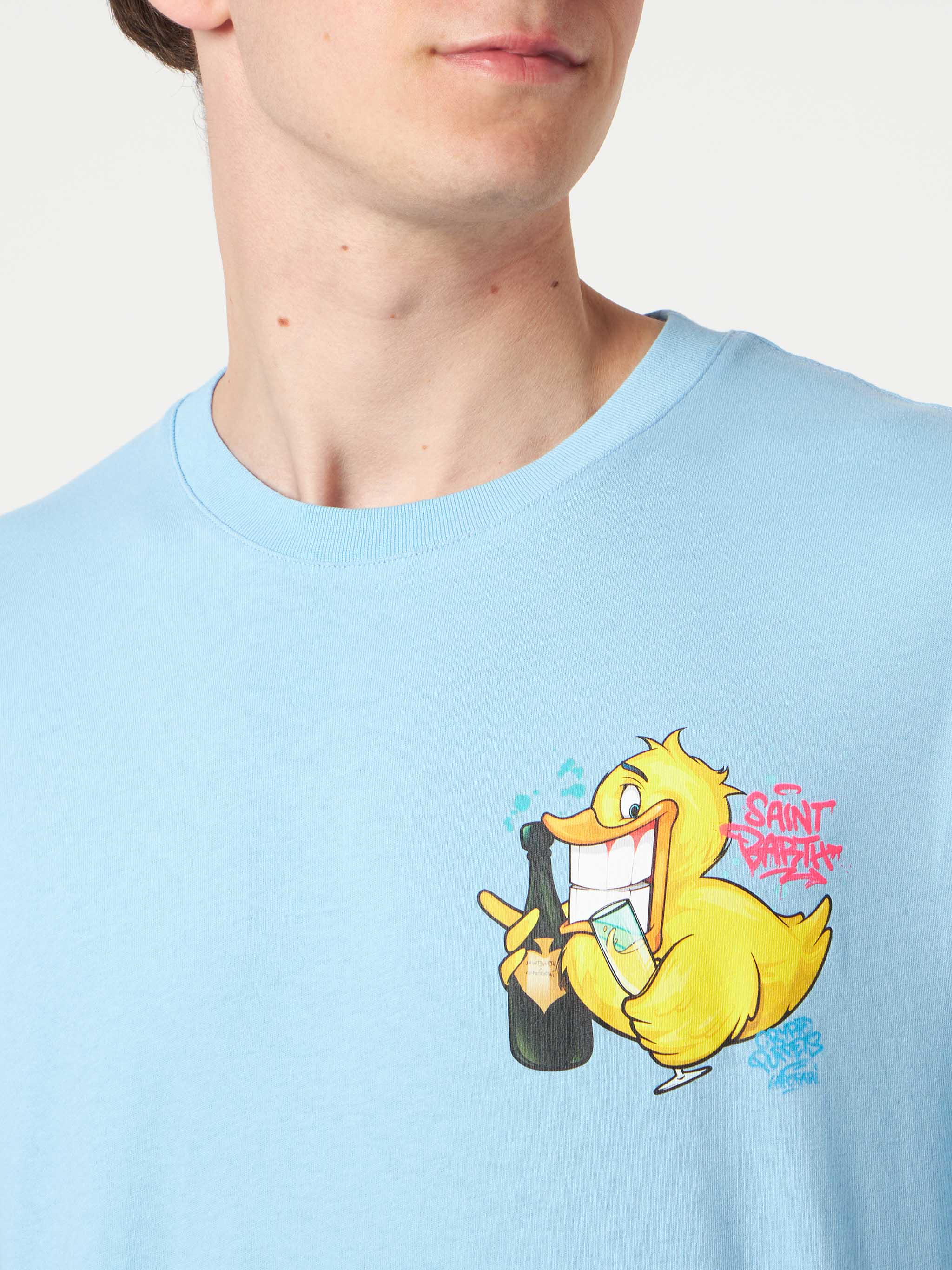 Herre-T-shirt med andeprint | CRYPTO PUPPETS® SPECIAL EDITION
