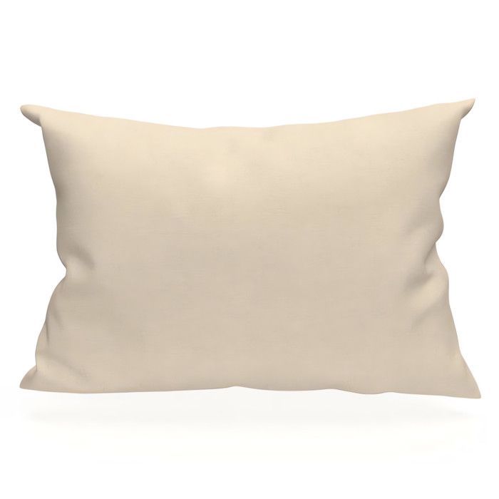 Funda de almohada rectangular estadounidense de 50x75 cm en algodón liso, 57 hilos, SOLEIL D'OCRE crudo