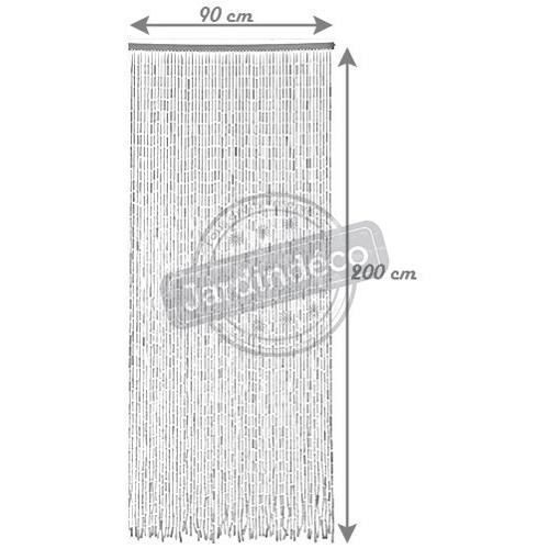 Tenda per porta in bambù e perline di legno - Multicolore - 90 x 200 cm