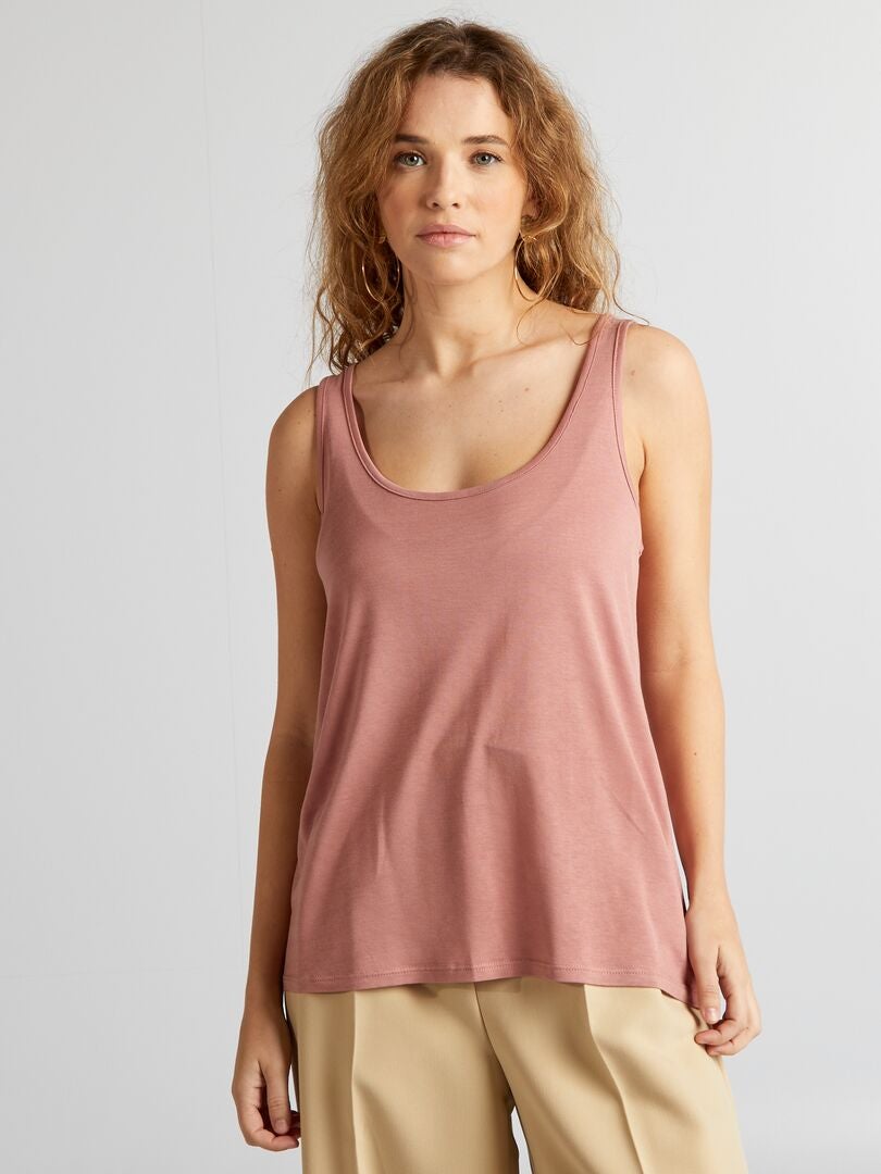 Lyocell tanktop - ROZE