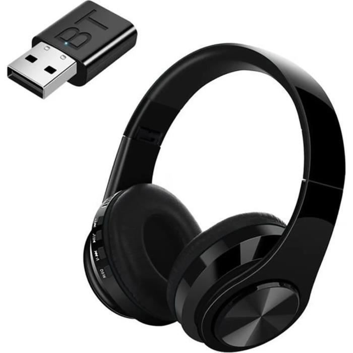 Wireless TV Headphones - NOBRAND - Bluetooth - Deep Bass - HiFi Headphones - Black