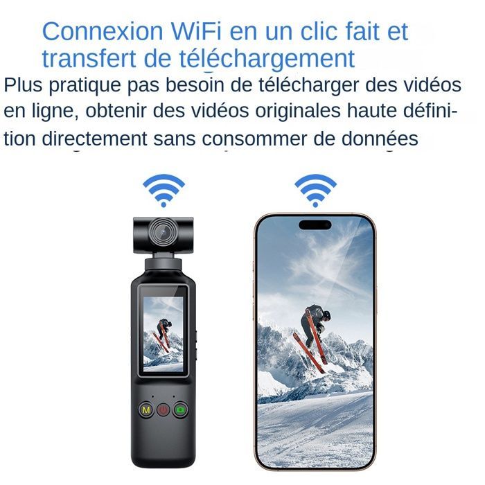 4K UHD Action Camera - 270° Rotating Lens, 64GB - WiFi, 1.99