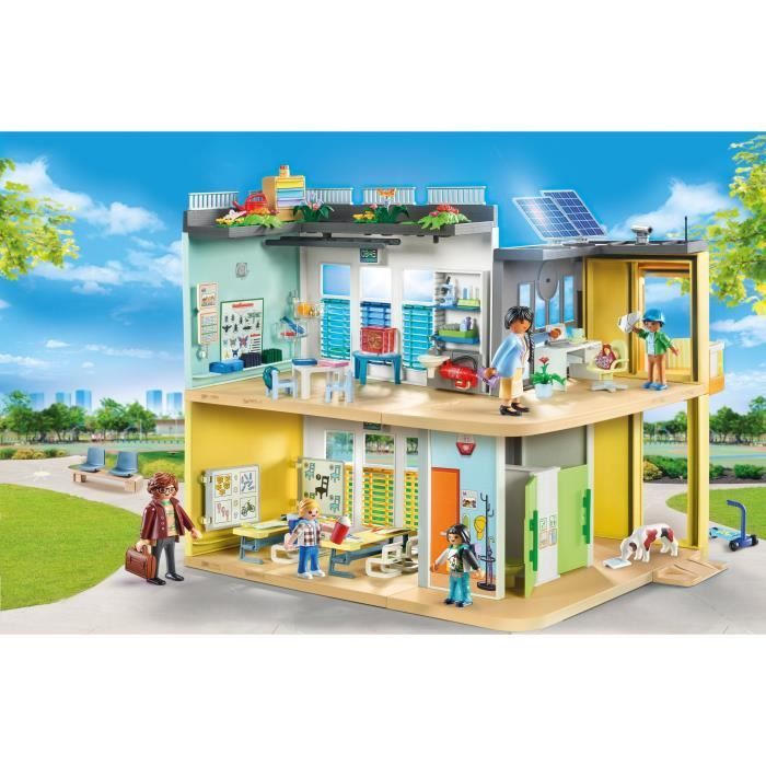 PLAYMOBIL 71327 Ecole aménagée, City Life, L'école, 282 pièces, Mixte, Pour enfant dès 4 ans