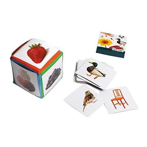 Jeu éducatif pour enfants de 6 mois à 2 ans - Placote - Le dé des premiers mots - 60 photographies