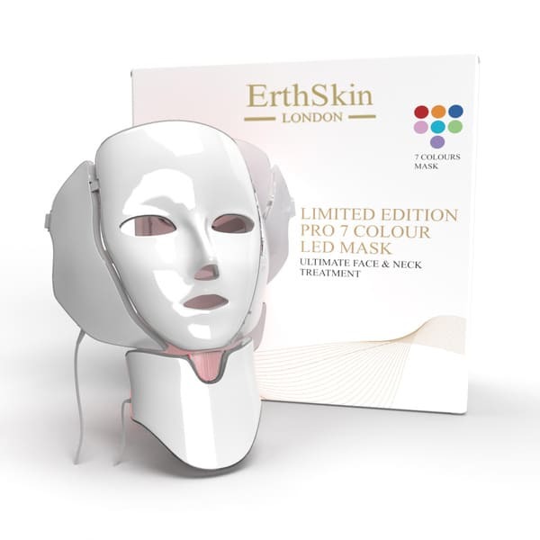 Máscara facial e para pescoço Eclat Skin Limited Edition Pro com 7 cores de LED