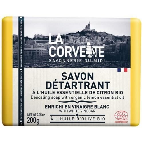 Jabón descalcificador - LA CORVETTE - Con aceite esencial de limón orgánico - Ecocert - 200 g