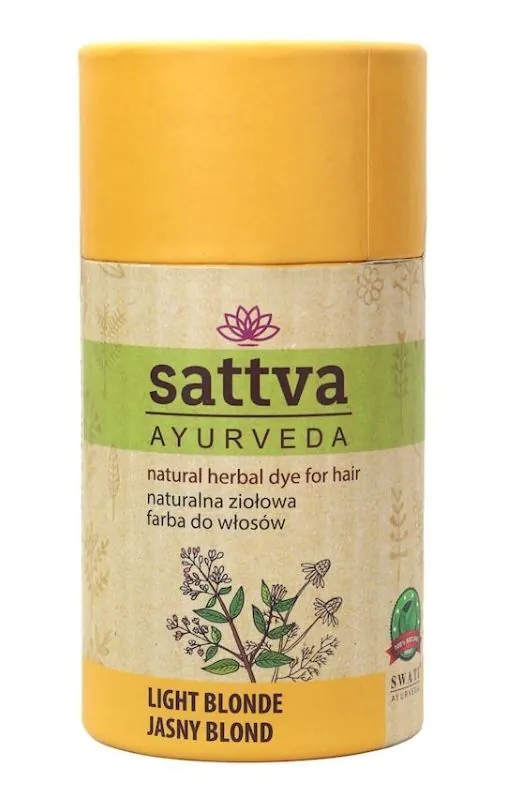 Sattva Ayurveda Naturalna Ziołowa Farba do włosów Jasny Blond