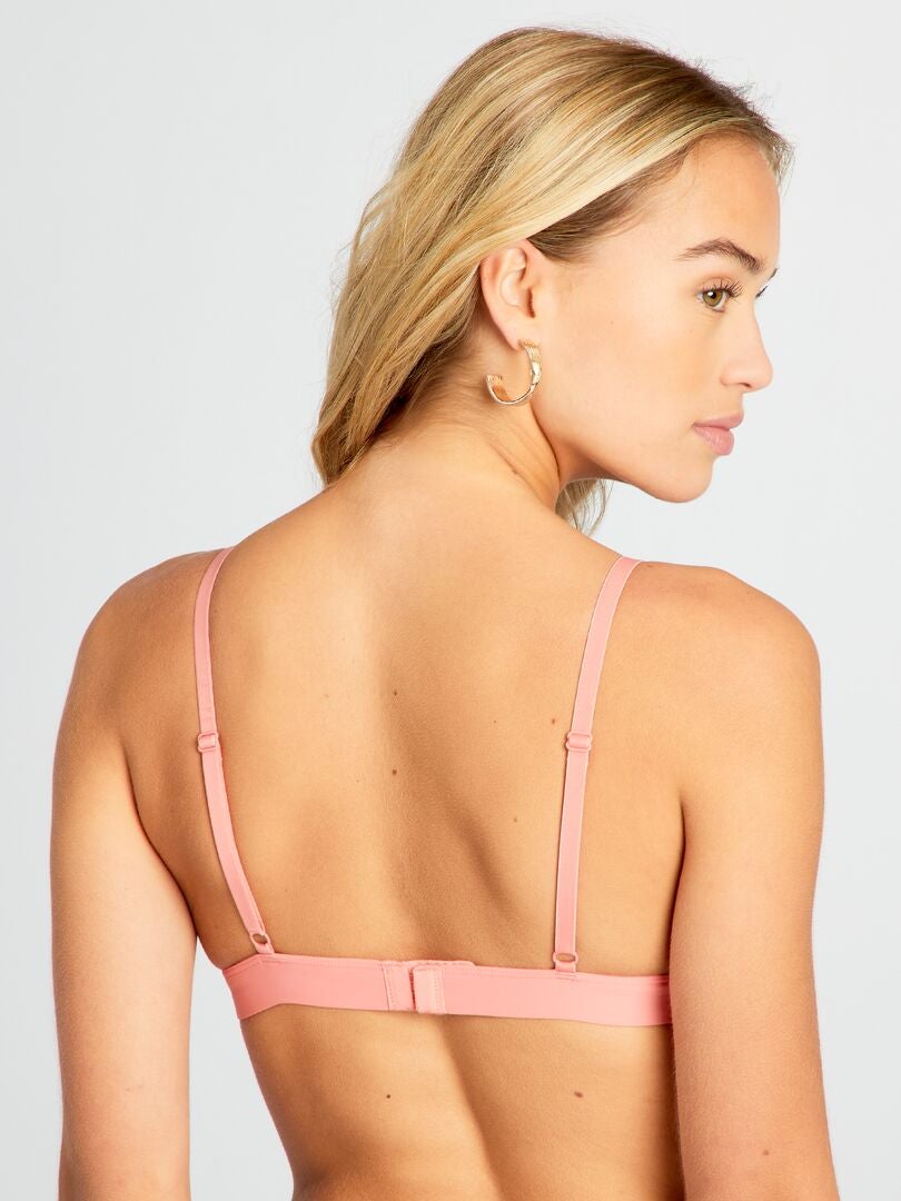 Sujetador triangular de encaje - ROSA