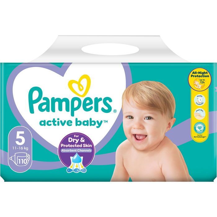 PAMPERS Active Baby size 5 (110 count) - monthly pack