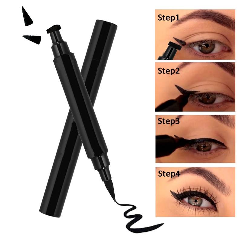 Dubbelzijdig eyelinerpotlood, waterbestendig, makkelijk aan te brengen, langdurig, cosmetische make-up, glitteroogschaduw