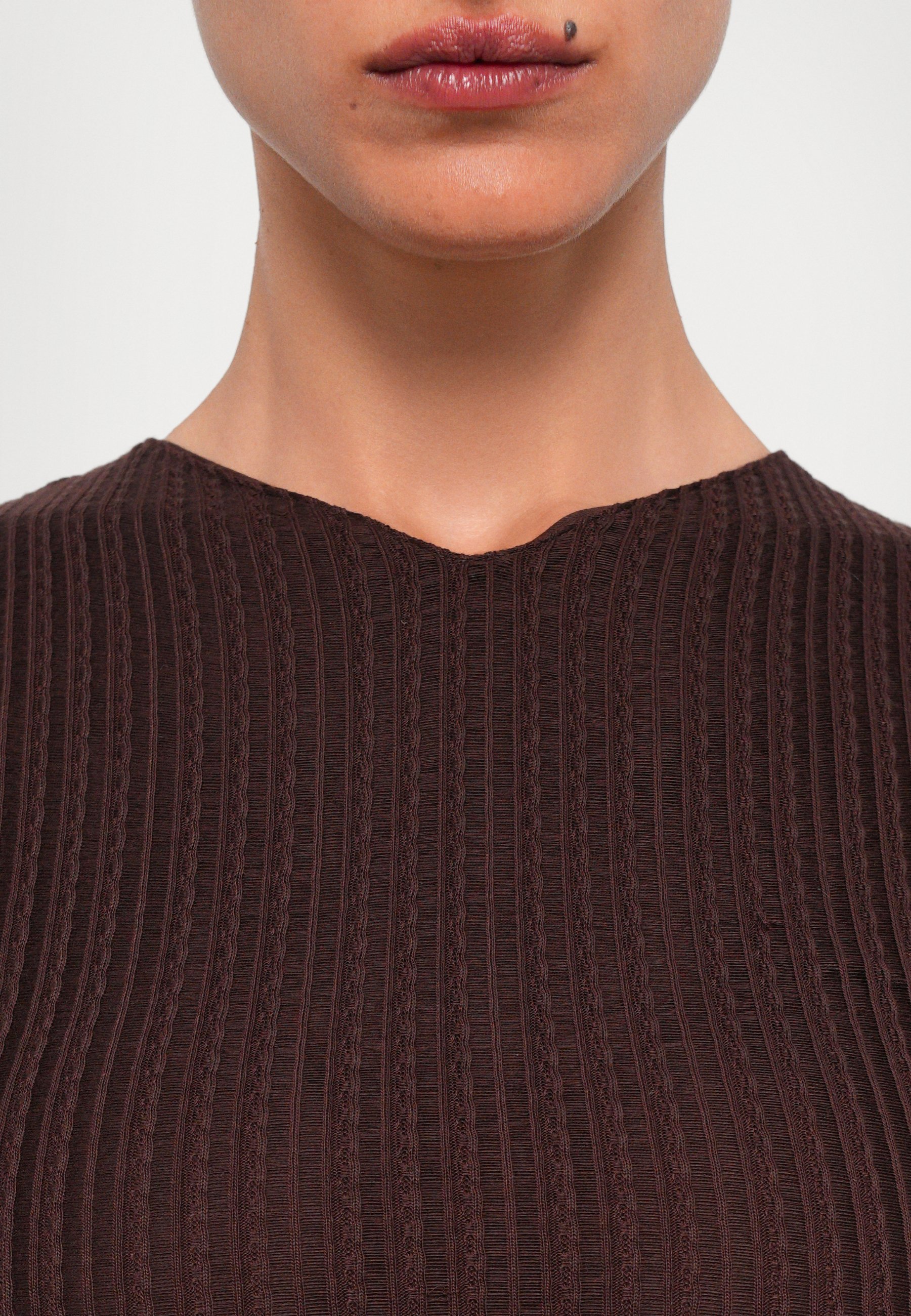 BITE Studios SPACIA SHEER STRUCTURED TANK - Maxikjole - hazelnut