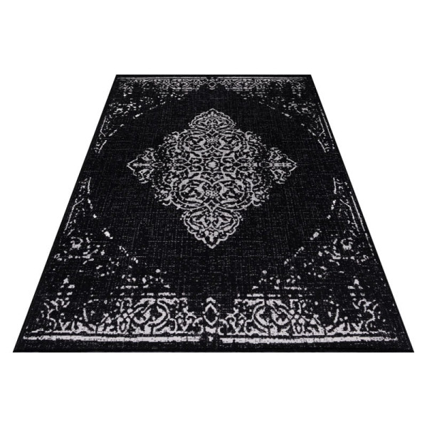 Dywan zewnętrzny Sunny ornament czarny 120 cm x 170 cm