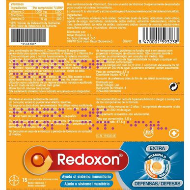 Redoxon Comprimidos Efervescentes Sistema Imunitário      15 comprimidos 15 comprimidos
