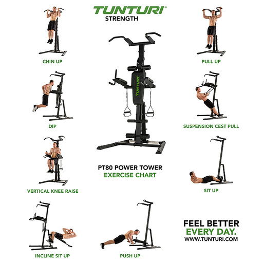  Bodybuilding Tower Pt80 Power Tower Tunturi.