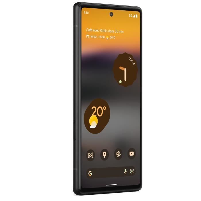 Smartphone 5G Google Pixel 6a - Charbon - 128 Go - Caméra 12 Mpx - Résistant à l'eau et à la poussière