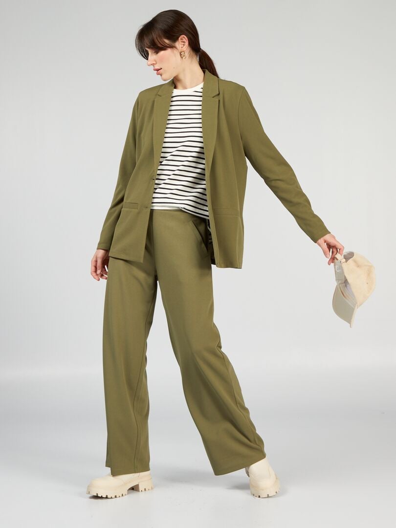 'JDY' Zachte broek met wijde pijpen - Khaki