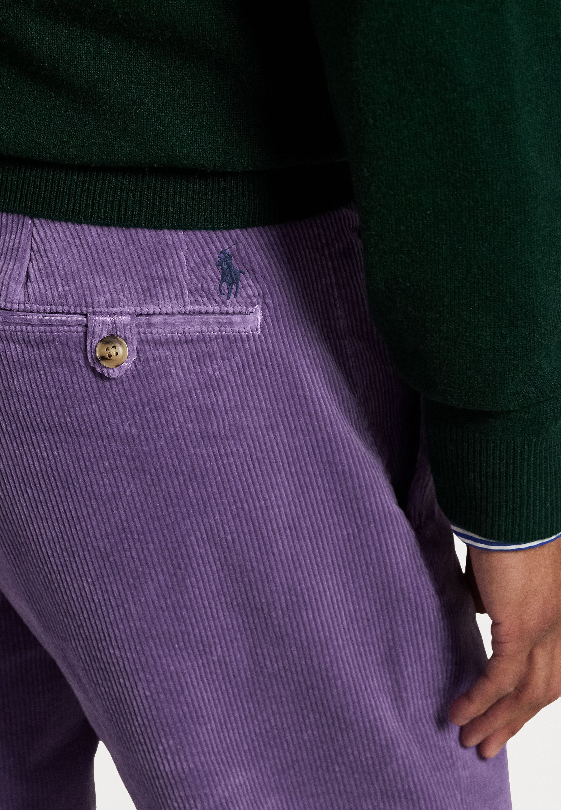 Pantaloni in velluto a coste elasticizzato Polo Ralph Lauren - Pantaloni - viola rugby
