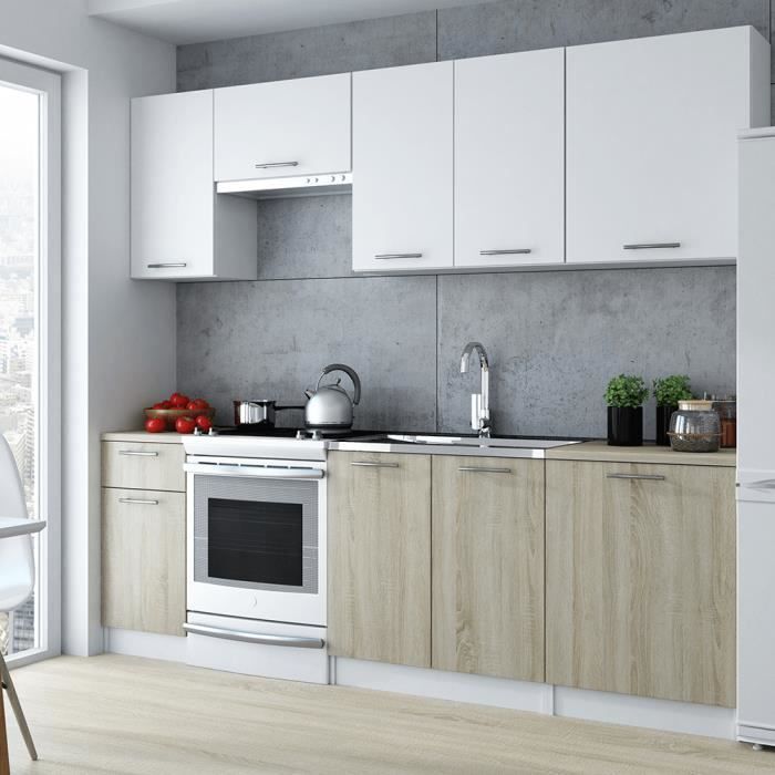 Complete 240cm LILA kitchen in wood and white design