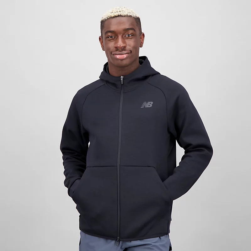 RWTech fleece sweatshirt met rits voor heren - zwart