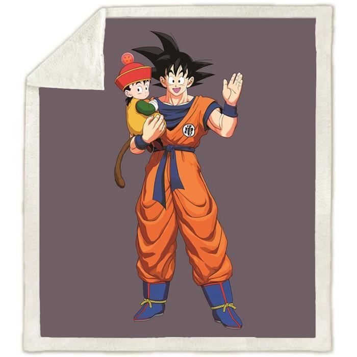 Coperta e plaid 3D Dragon Ball Super Saiyan - Multicolore - 100x150 cm - Flanella morbida e facile da pulire
