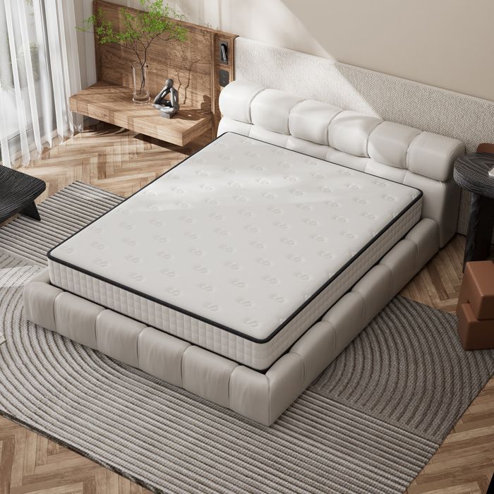 Colchón de 140x200cm, 25cm de grosor, colchón de espuma viscoelástica DEWINNER, perfectamente soportado con alta elasticidad y