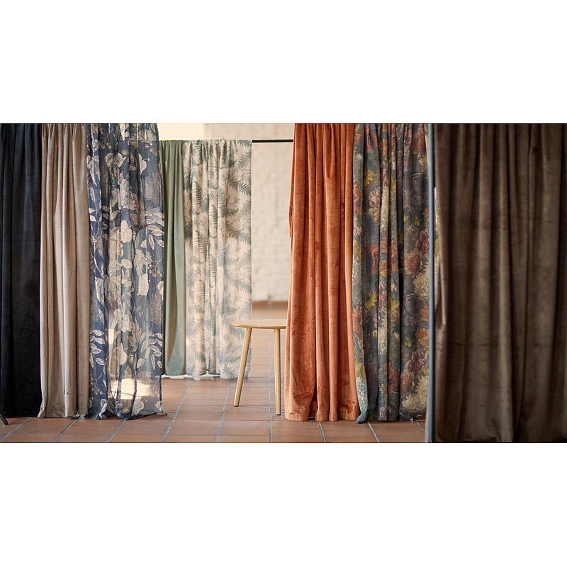 Hjemmegardin 140x160 cm fløyel svart