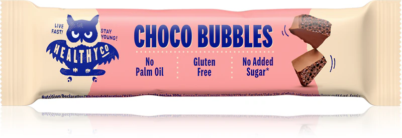 Barra de chocolate HealthyCo Choco Bubbles