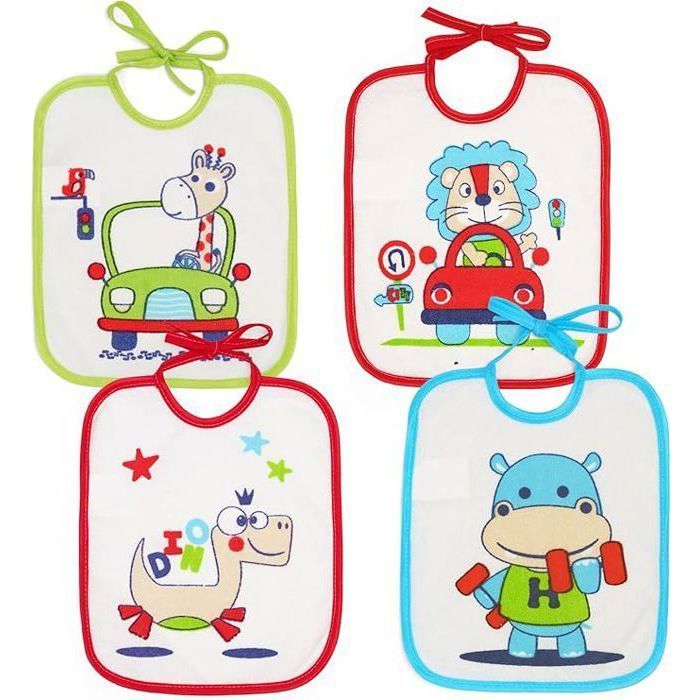 TI-TIN | Waterdichte baby slabbetjes | Slabbetje met leuke designs | 19x23 cm | Unisex baby
