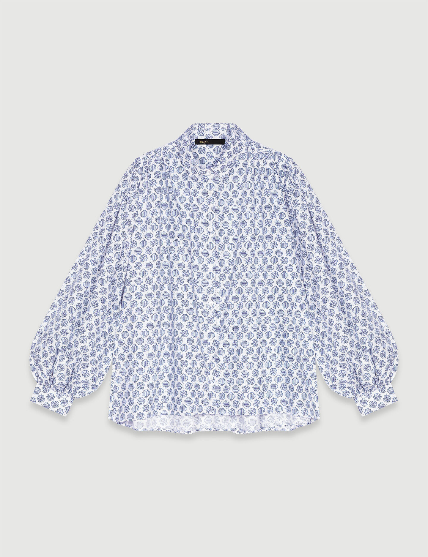 Shirt met monogramprint Monogram Clover ecru/blauw