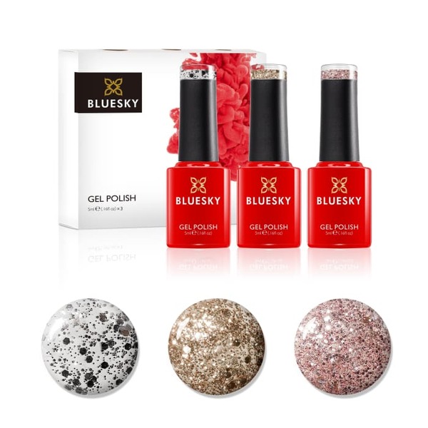 Sada metalických konfet Bluesky Mini Trio - 5ml
