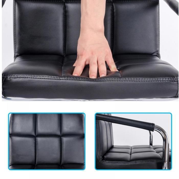 KEDIA Tabouret de bar,Lot de 2,Avec accoudoirs,Réglable en hauteur,noir,Rotatif à 360 °,Robuste et durable,facile à nettoyer