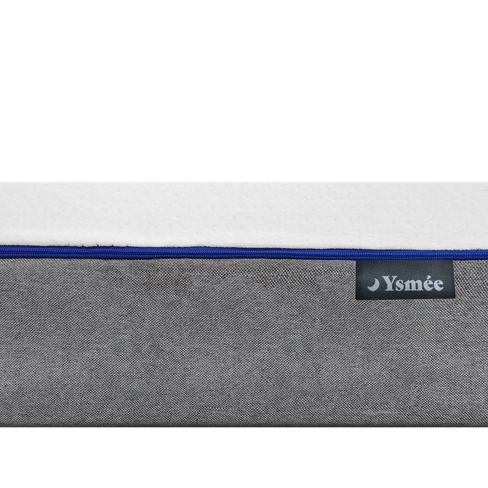Cama eléctrica de relajación con base de láminas y colchón de espuma viscoelástica - 2 x 90 x 200 cm - Blanca - HESIODE III de YSMÉE