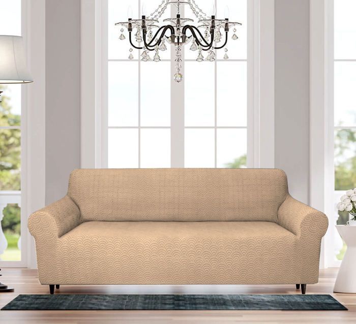 Copridivano - Super elasticizzato - Beige - Elasticizzato - Sintetico - Moderno