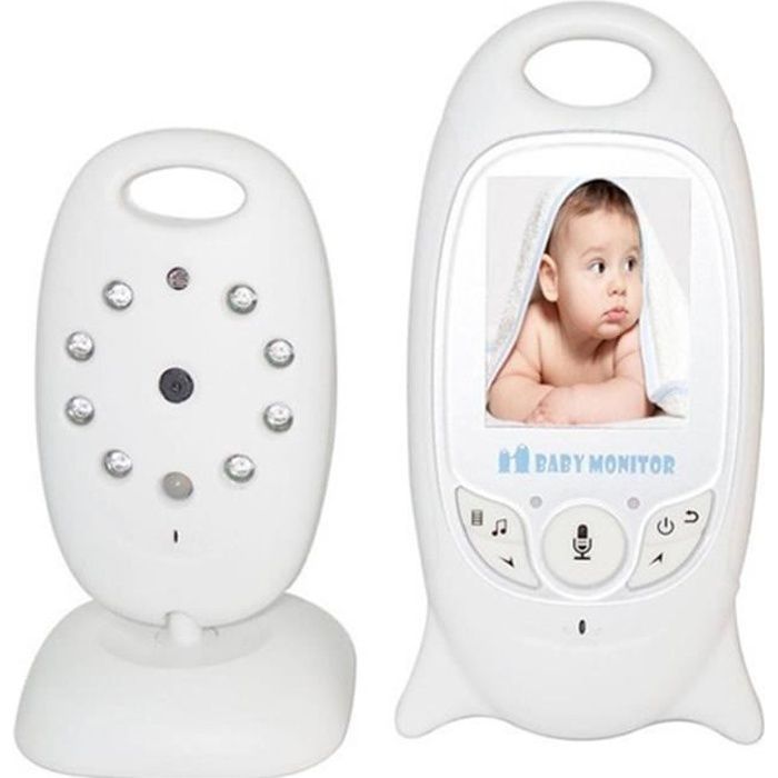 Wireless Video Baby Monitor with Microphone and Night Vision, 2.0 Inch Screen
