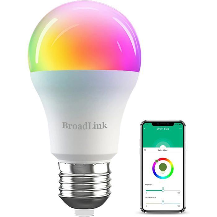 Bombilla LED inteligente FEBEST - 10W - RGB - Regulable - E27 - 800 lm - Compatible con Alexa, Google Home, Siri e IFTTT