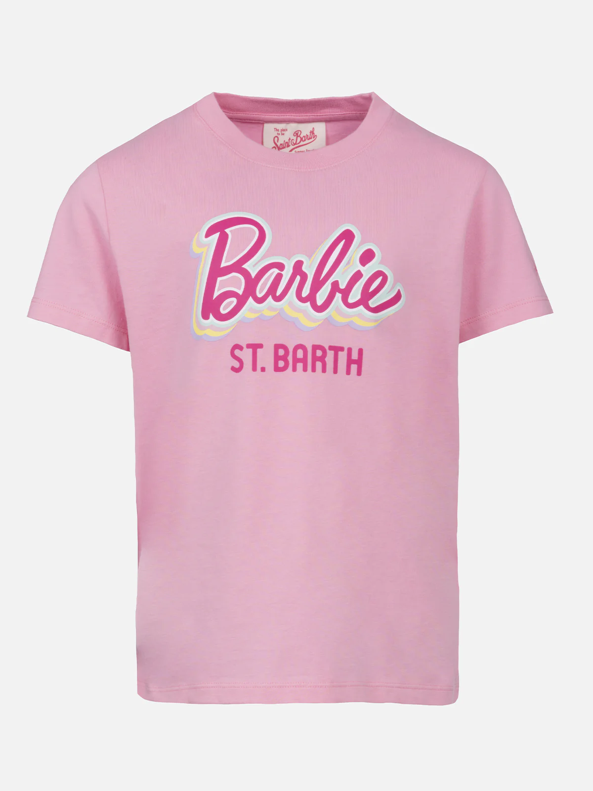 T-shirt da bambina girocollo in jersey di cotone Elly con stampa Barbi